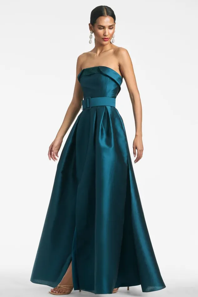 Evening Women Sachin and Babi Ceri Gown 8211 Deep Teal