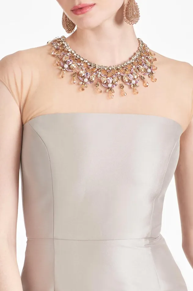 Evening Women Sachin and Babi Irina Gown 8211 Frosty Pewter