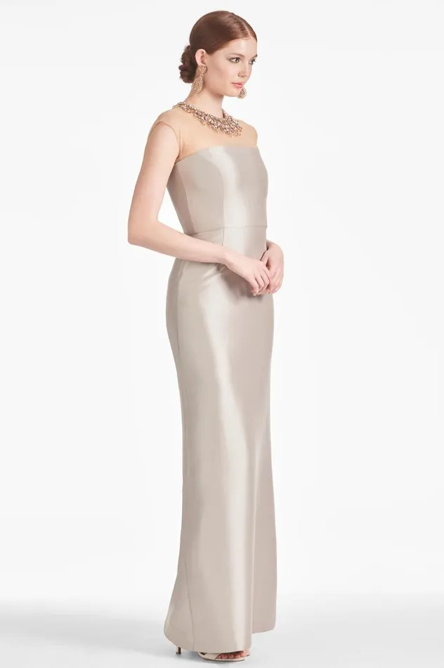 Evening Women Sachin and Babi Irina Gown 8211 Frosty Pewter