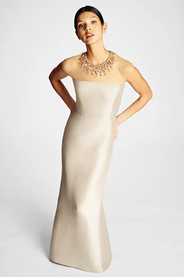 Evening Women Sachin and Babi Irina Gown 8211 Frosty Pewter