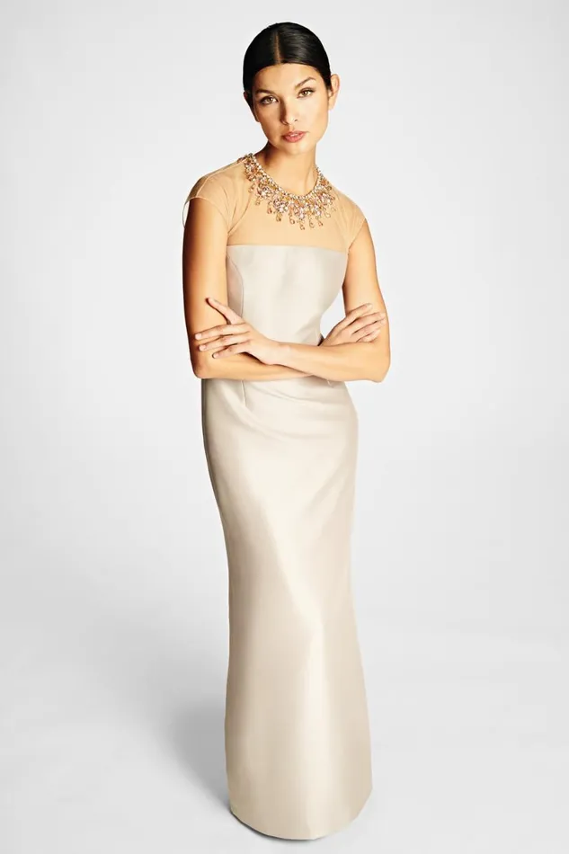 Evening Women Sachin and Babi Irina Gown 8211 Frosty Pewter
