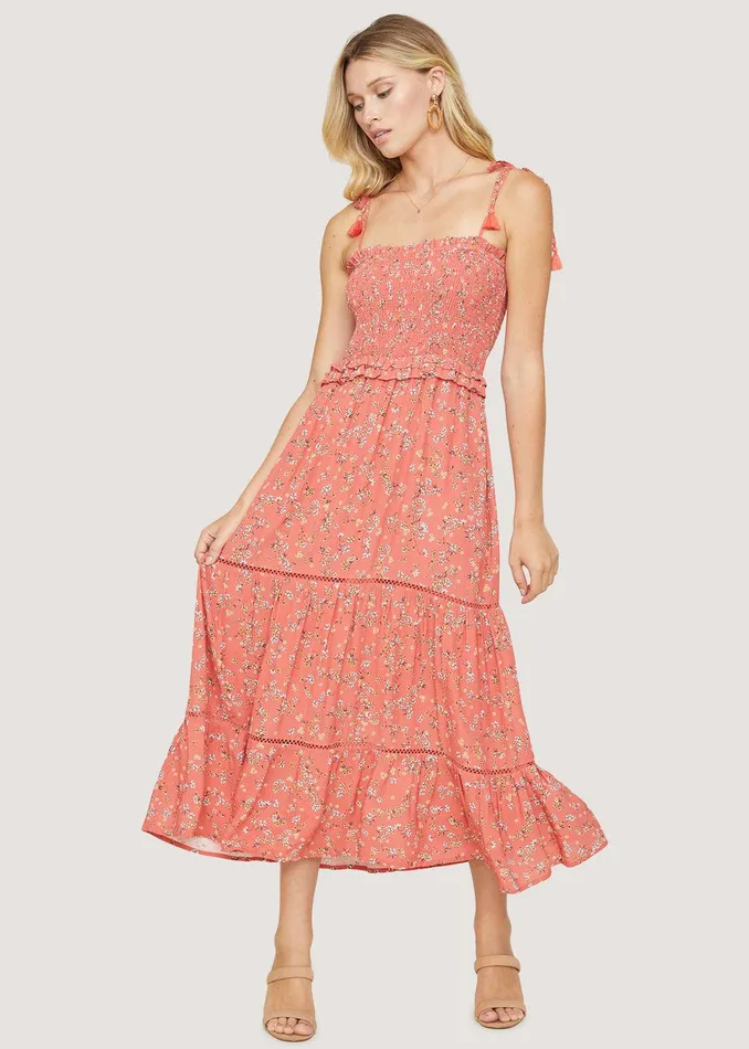 Everyday Adventures Maxi Dress Redorangecoralfloral Women Lost Wander Dresses