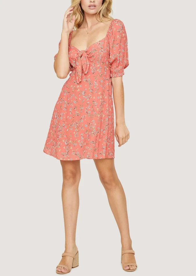 Everyday Adventures Mini Dress Redorangecoralfloralmulti Women Lost Wander Dresses