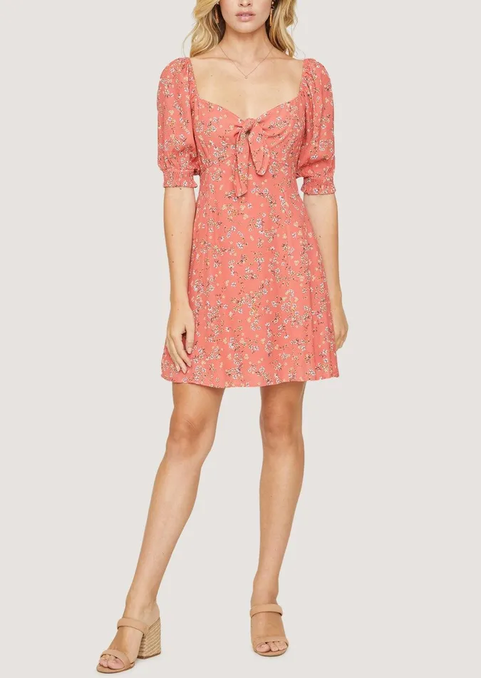 Everyday Adventures Mini Dress Redorangecoralfloralmulti Women Lost Wander Dresses