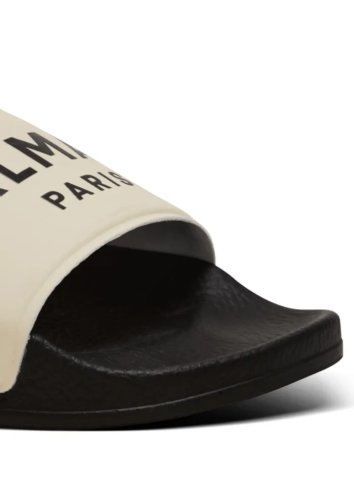 Flat Logo Sandals Black Kids Balmain