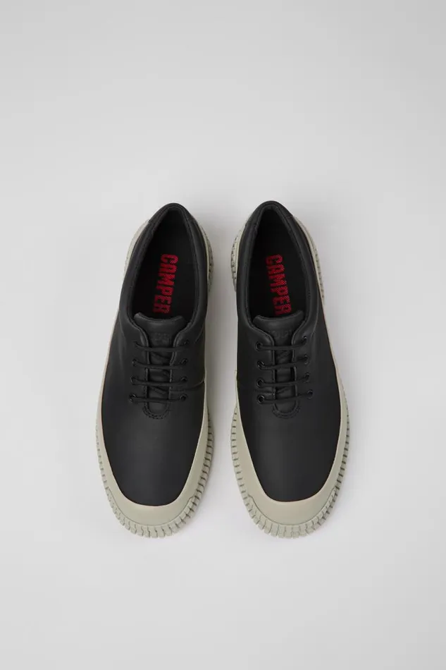 Flat Shoes Women Camper Pix Black And White Shoes