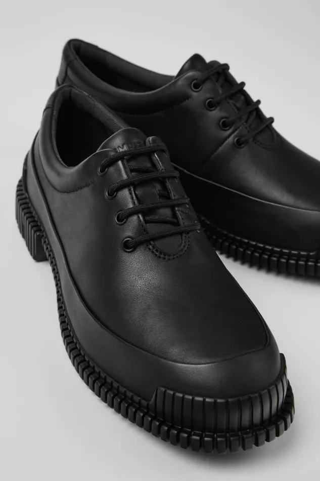 Flat Shoes Women Camper Pix Black Leather Shoe