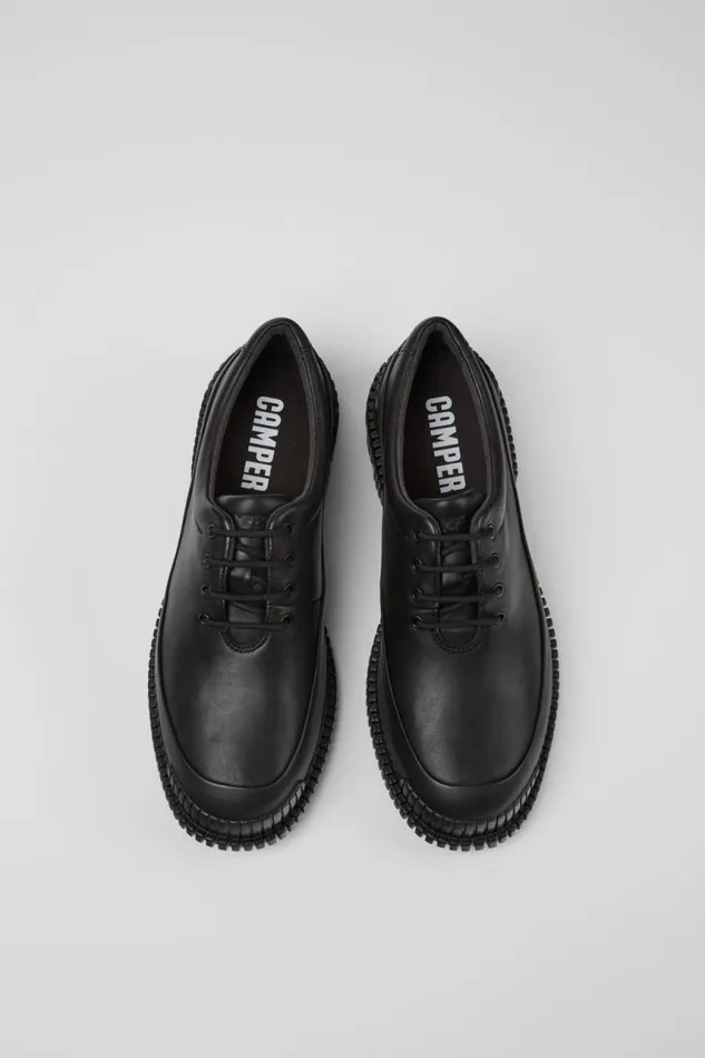 Flat Shoes Women Camper Pix Black Leather Shoe Flat Shoes Women Camper Pix Black Leather Shoe