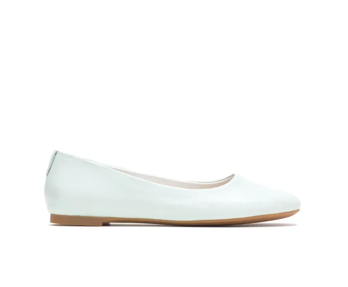 Flats and SlipOns Women Hush Puppies Kendal Ballet Perfect Fit Pale Blue Leather