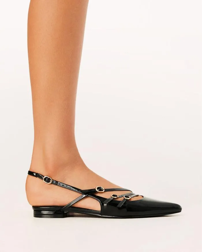 Flats Billini Ballet Flats HETTIE BLACK PATENT