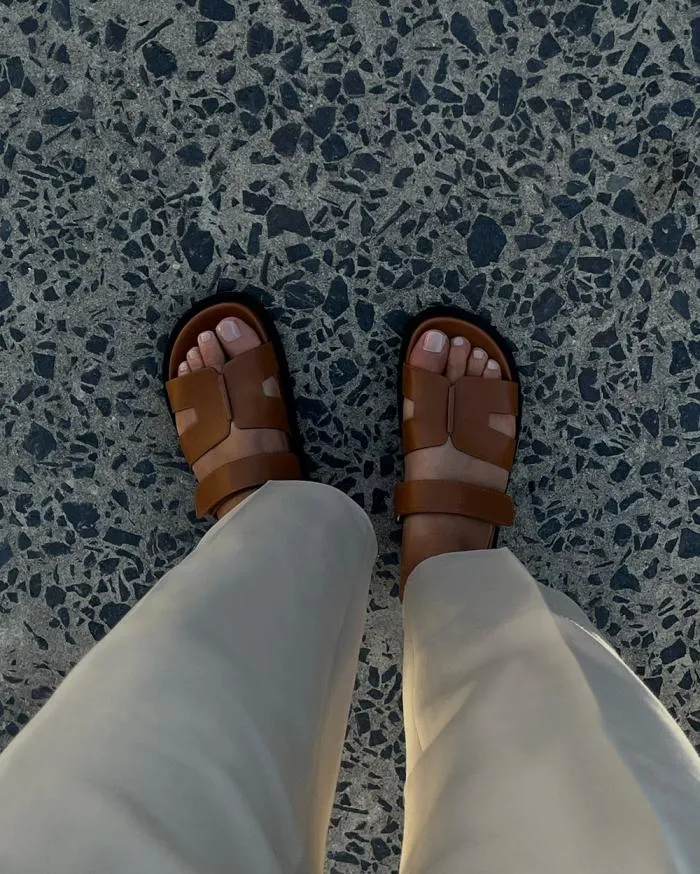 Flats Billini Sandals and Slides THEON TAN