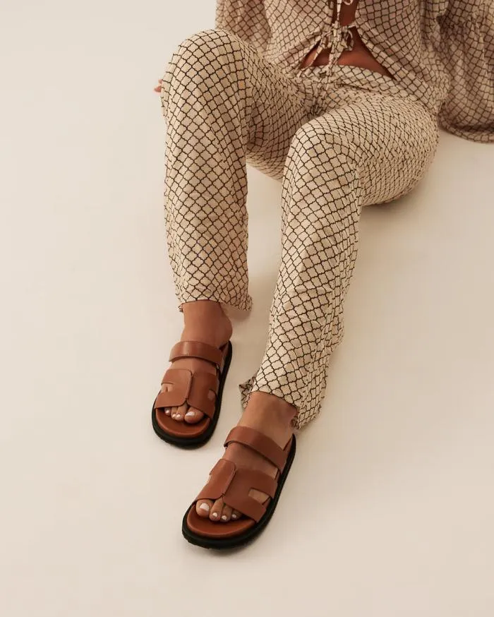 Flats Billini Sandals and Slides THEON TAN