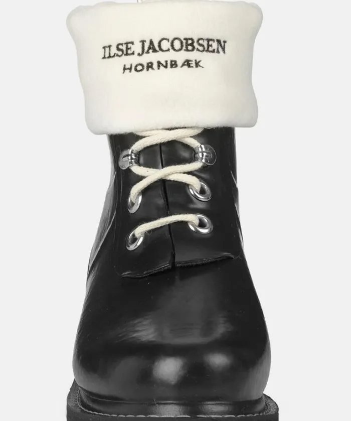 Fleece Sock 8211 Creme Black Rainboots Ilse Jacobsen Rainboots Accessories
