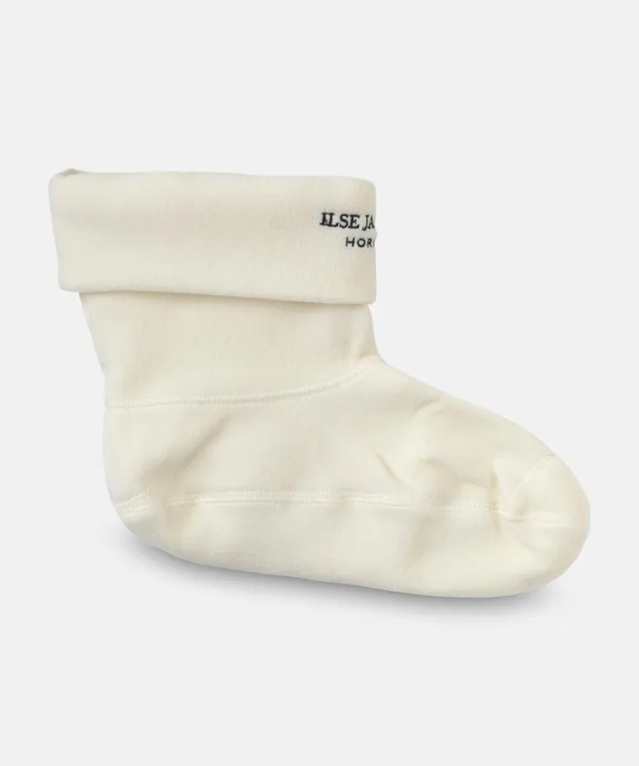 Fleece Sock 8211 Creme Black Rainboots Ilse Jacobsen Rainboots Accessories