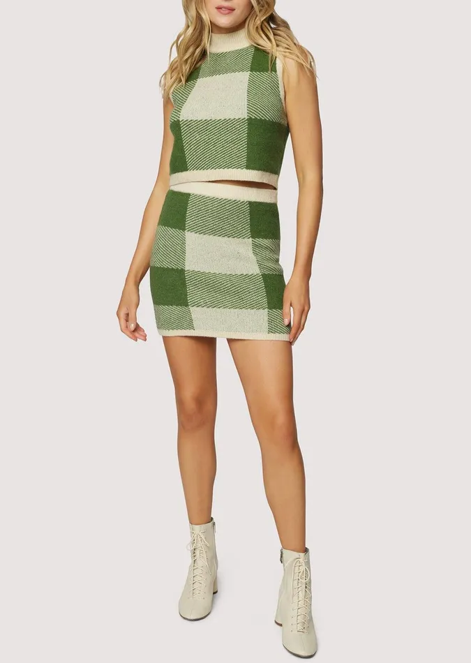 Forest School Mini Skirt Forestgingham Women Lost Wander Skirts