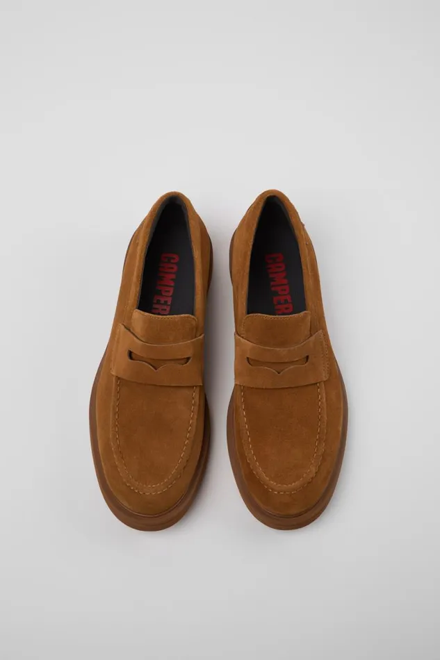 Formal Shoes Men Camper Norman Brown Nubuck Shoes