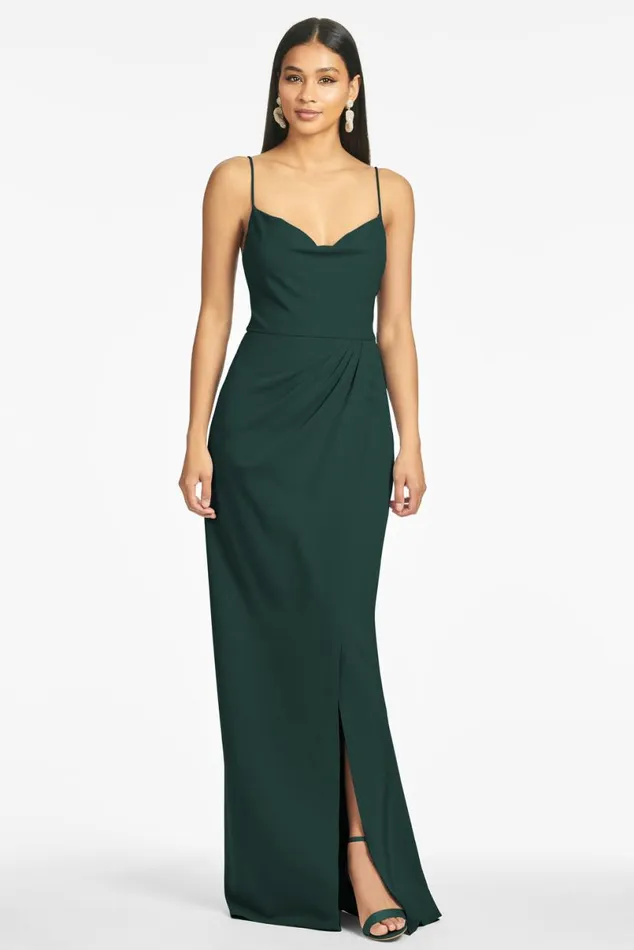 Formal Women Sachin and Babi Paulina 4Way Stretch Crepe Gown 8211 Emerald