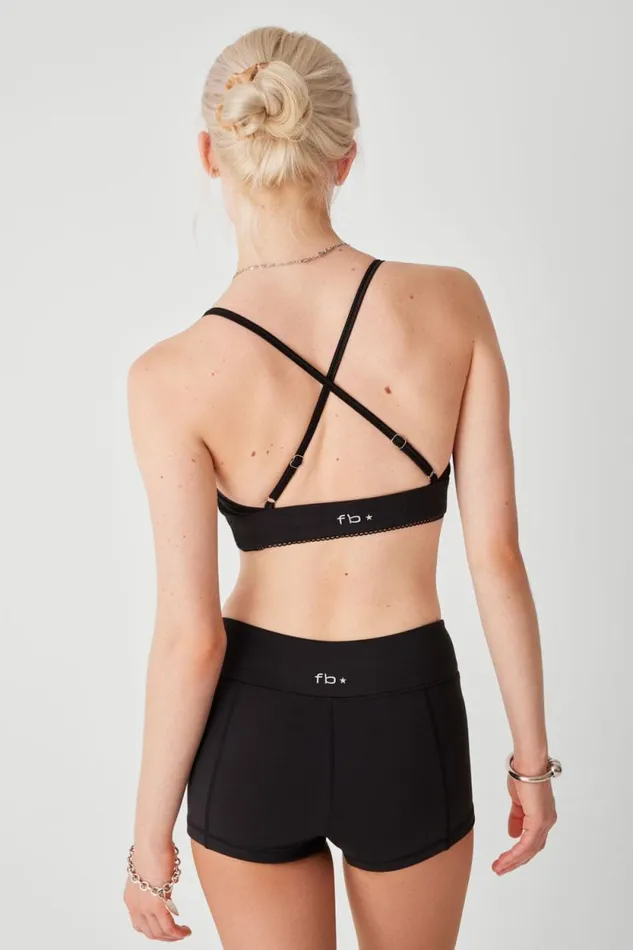 Frankies Bikinis Active Women Rehearsal Mini Low Waist Short Black