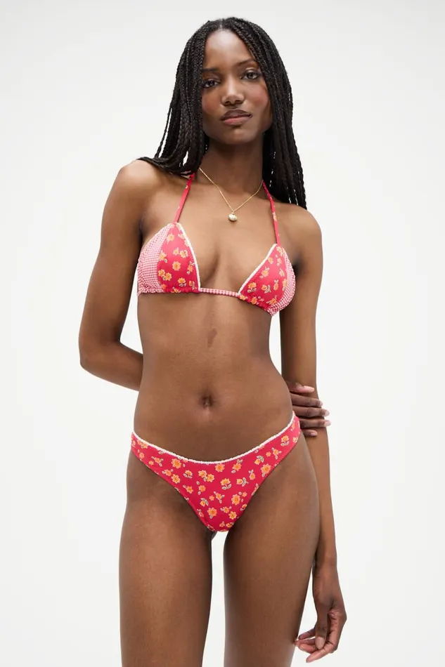 Frankies Bikinis Bikinis Women Coastal Floral Micro Bikini Top Summer Flower