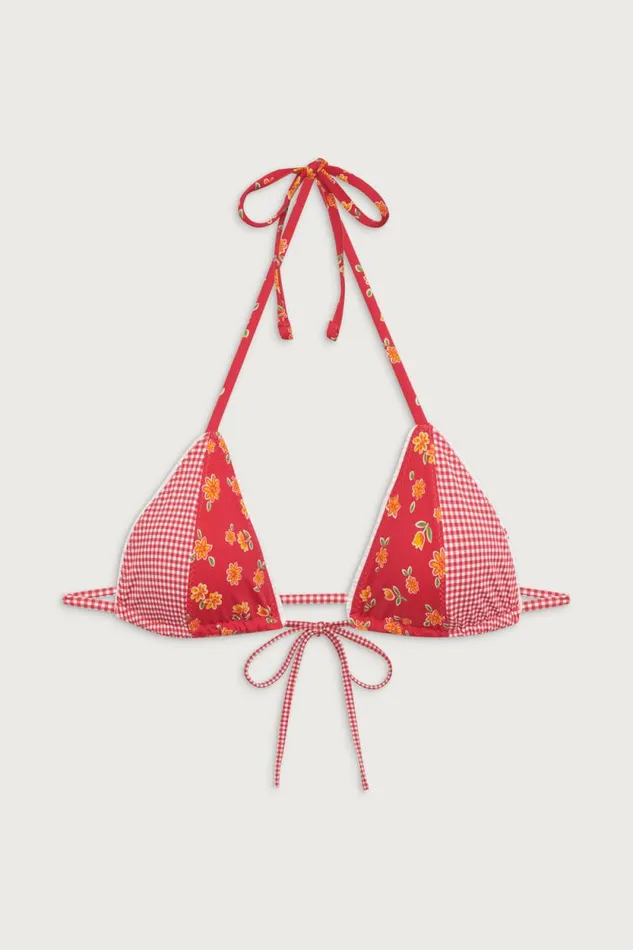 Frankies Bikinis Bikinis Women Coastal Floral Micro Bikini Top Summer Flower