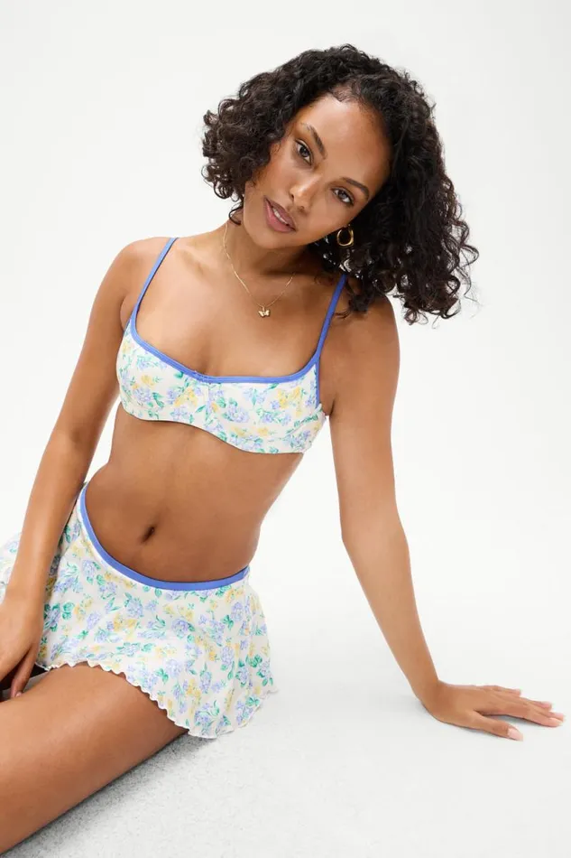 Frankies Bikinis Bikinis Women Cola Shine Underwire Bikini Top Coastal Floral
