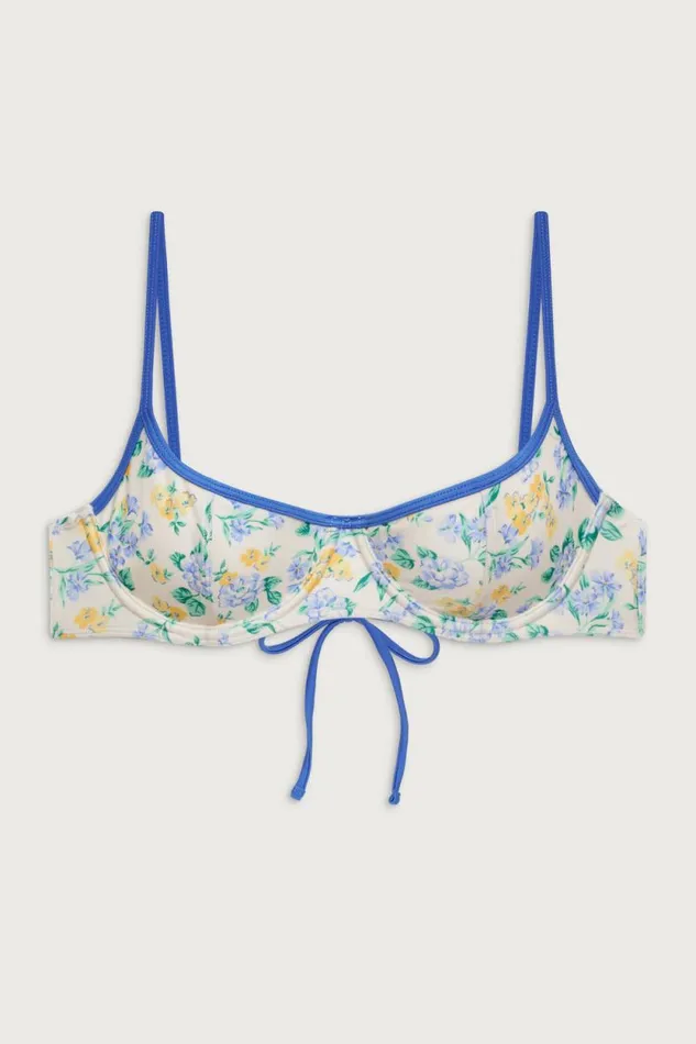 Frankies Bikinis Bikinis Women Cola Shine Underwire Bikini Top Coastal Floral