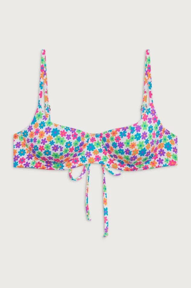 Frankies Bikinis Bikinis Women Cola Underwire Balconette Bikini Top Forever Flower