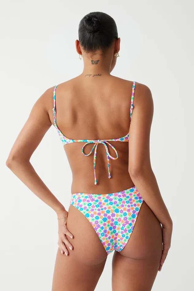 Frankies Bikinis Bikinis Women Cola Underwire Balconette Bikini Top Forever Flower