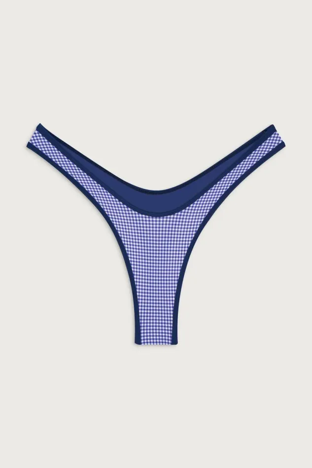 Frankies Bikinis Bikinis Women Full Moon Micro Bikini Bottom Sailor Gingham