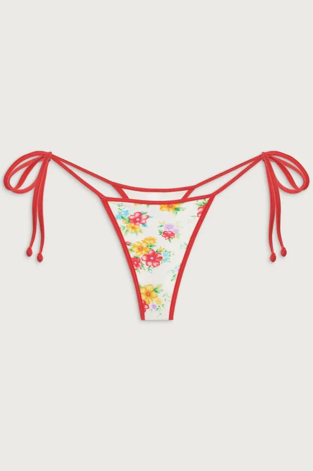 Frankies Bikinis Bikinis Women Hazel Shine Skimpy Bikini Bottom Sweet Hibiscus