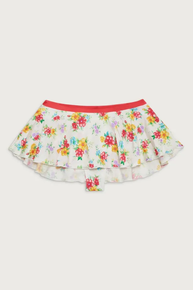 Frankies Bikinis Bikinis Women Izabella Shine Swim Skirt Sweet Hibiscus