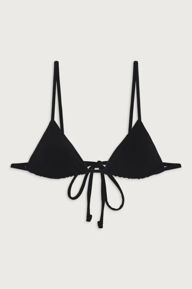 Frankies Bikinis Bikinis Women Lumia Triangle Bikini Top Black