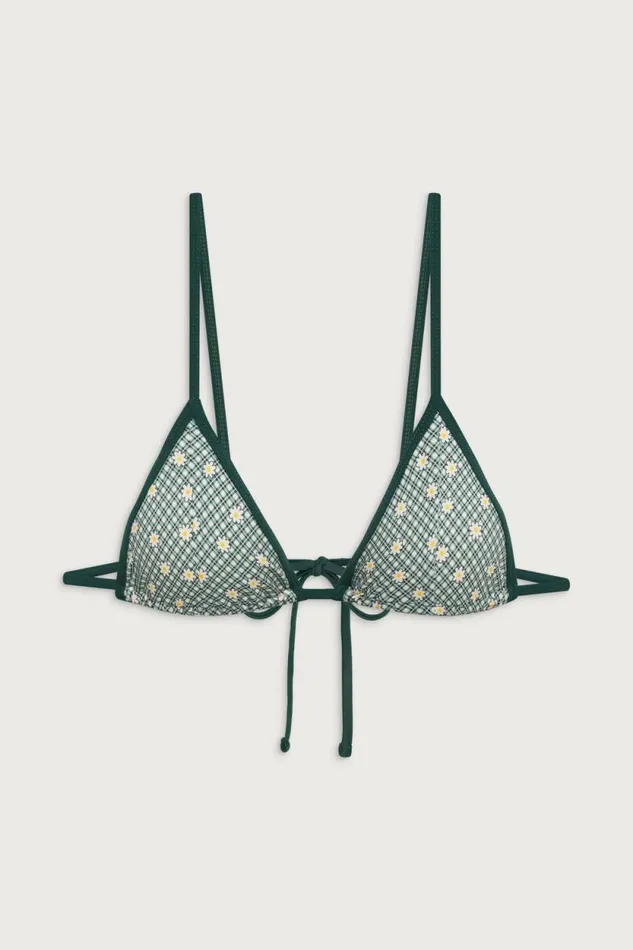 Frankies Bikinis Bikinis Women Lumia Triangle Bralette Bikini Top Orchard Picnic
