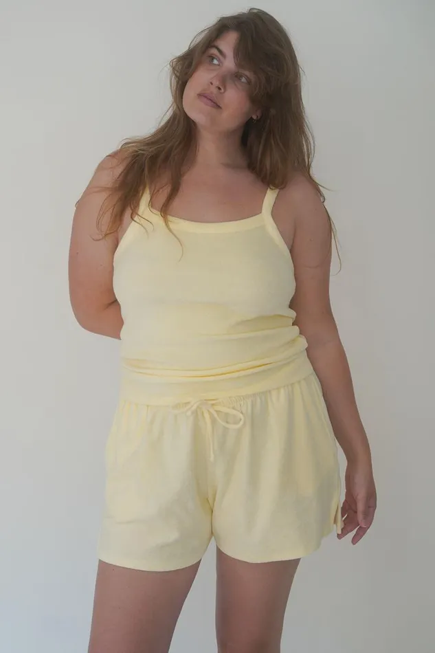 Frankies Bikinis Bottoms Women X DJERF AVENUE Terry Shorts Baby Sun