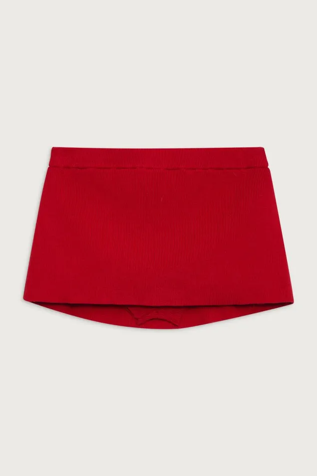 Frankies Bikinis Cloud Knits Women Marialla Cloud Knit Mini Skort Burning Love