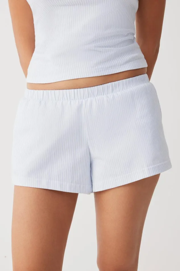 Frankies Bikinis Matching Sets Women Farmhouse Striped Mini Short Sleepy Stripe