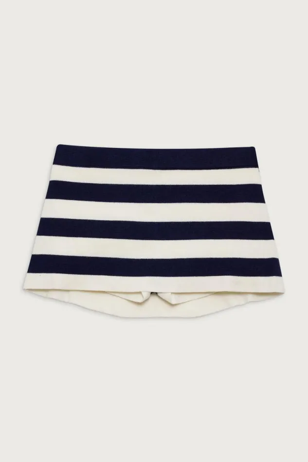 Frankies Bikinis Matching Sets Women Marialla Knit Mini Skort Sea Stripe