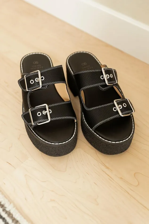 Gabriella Platform Sandals In Black Black Women Bohme Shoes
