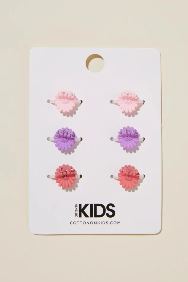 Girls 214 Hair Accessories Cotton On Claudette Claw Clips Blushlavenderclay Daisies