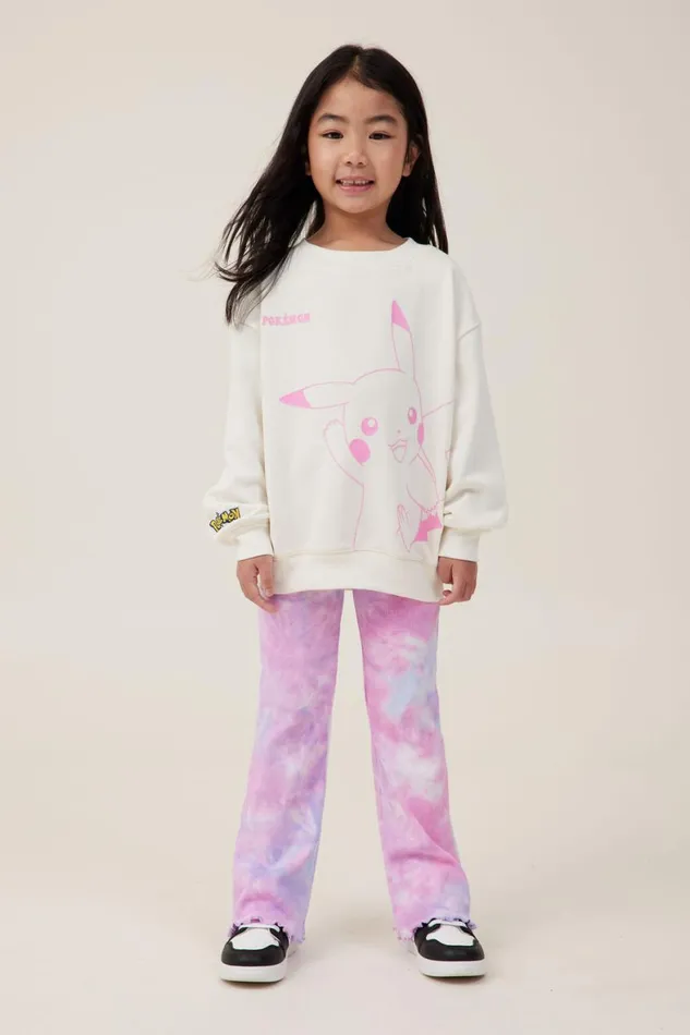 Girls 214 Leggings Pants and Jeans Cotton On Frankie Flare Pant Lilac Droprainbow Tie Dye