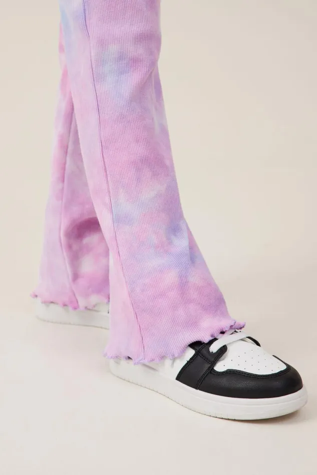 Girls 214 Leggings Pants and Jeans Cotton On Frankie Flare Pant Lilac Droprainbow Tie Dye