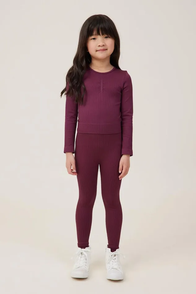 Girls 214 Leggings Pants and Jeans Cotton On Imogen Seamfree Legging Crushed Berry