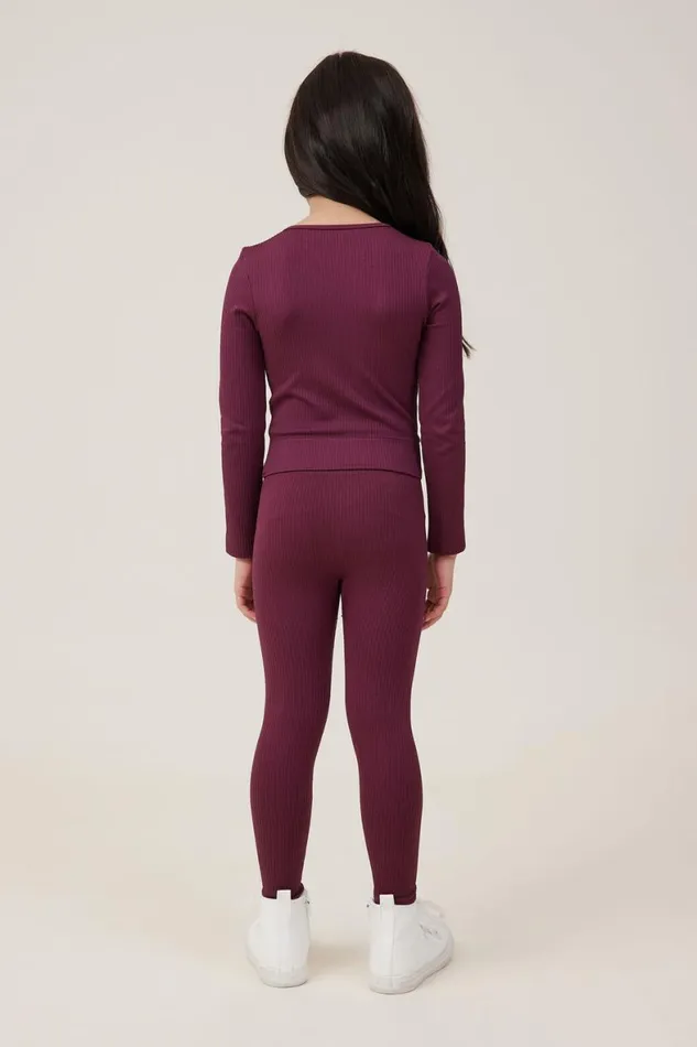 Girls 214 Leggings Pants and Jeans Cotton On Imogen Seamfree Legging Crushed Berry