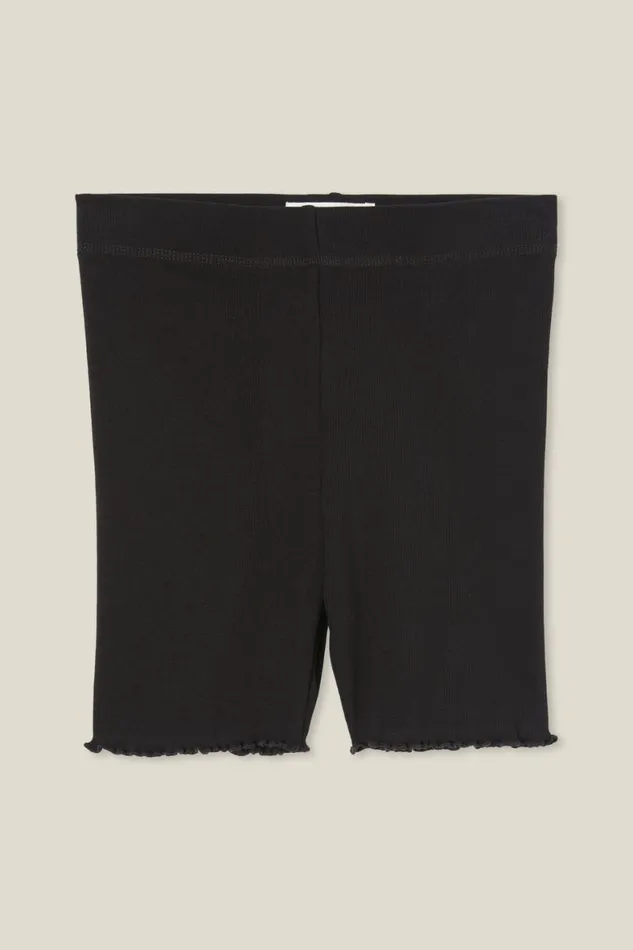 Girls 214 Shorts Skirts and Playsuits Cotton On Halley Bike Short Black Rib