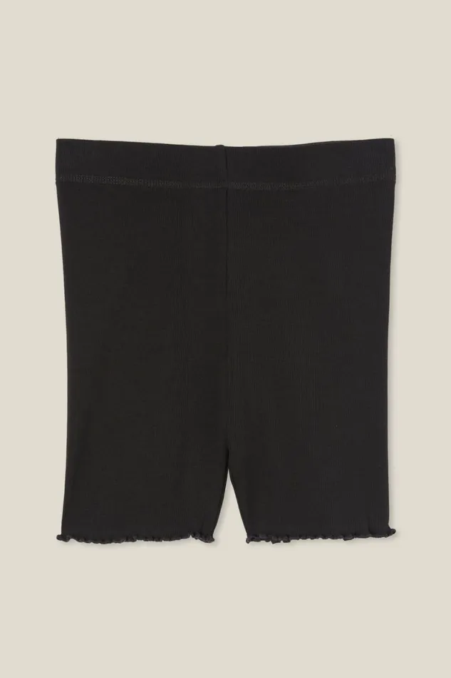 Girls 214 Shorts Skirts and Playsuits Cotton On Halley Bike Short Black Rib