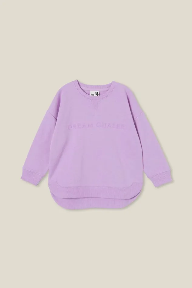 Girls 214 Sweatshirts and Sweatpants Cotton On Dora Scoop Fleece Crew Lavender Dreamsdream Chaser