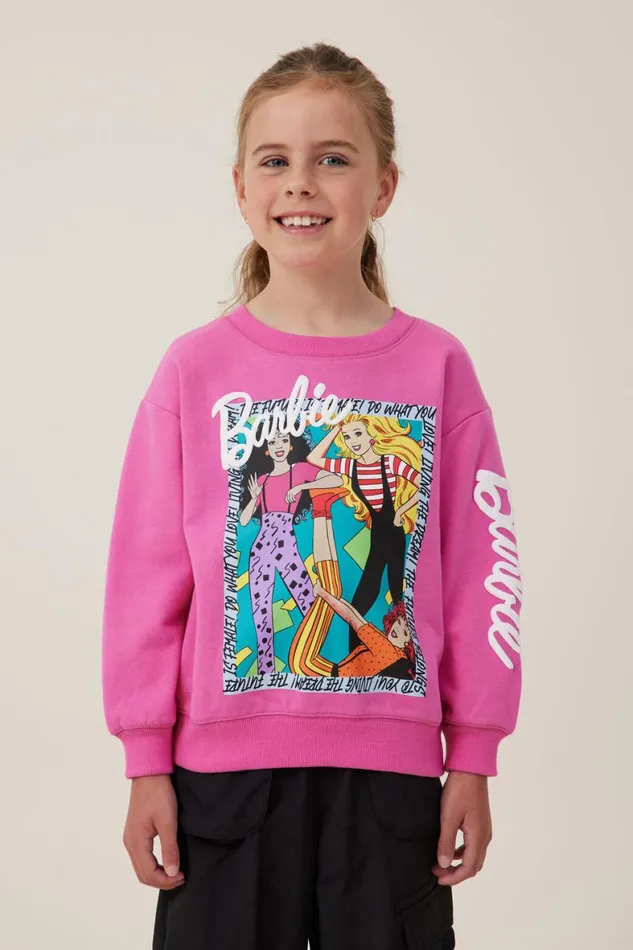 Girls 214 Sweatshirts and Sweatpants Cotton On License Dusty Fleece Crew Neck Lcn Mat Barbie You Loveraspberry Pink Girls 214 Sweatshirts and Sweatpants Cotton On License Dusty Fleece Crew Neck Lcn Mat Barbie You Loveraspberry Pink