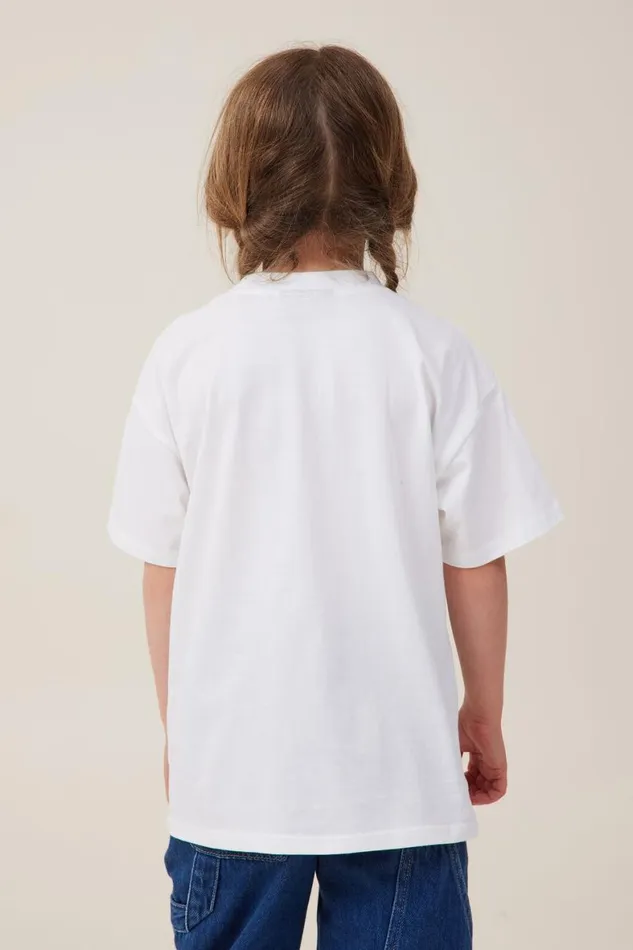 Girls 214 Tops and TShirts Cotton On License Drop Shoulder Short Sleeve Tee Lcn Bra Spicegirlswhite
