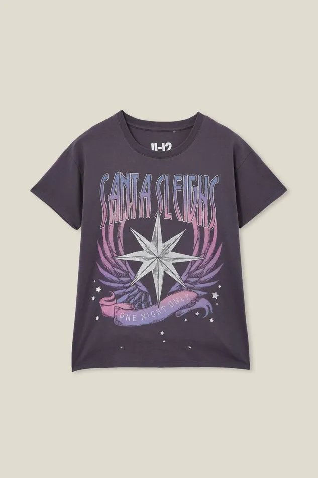 Girls 214 Tops and TShirts Cotton On Pippy Short Sleeve Tee Rabbit Greysanta Sleighs