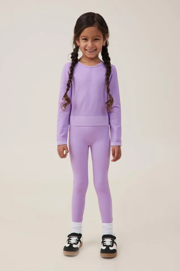 Girls 214 Tops and TShirts Cotton On Summer Long Sleeve Top Lilac Drop Wash